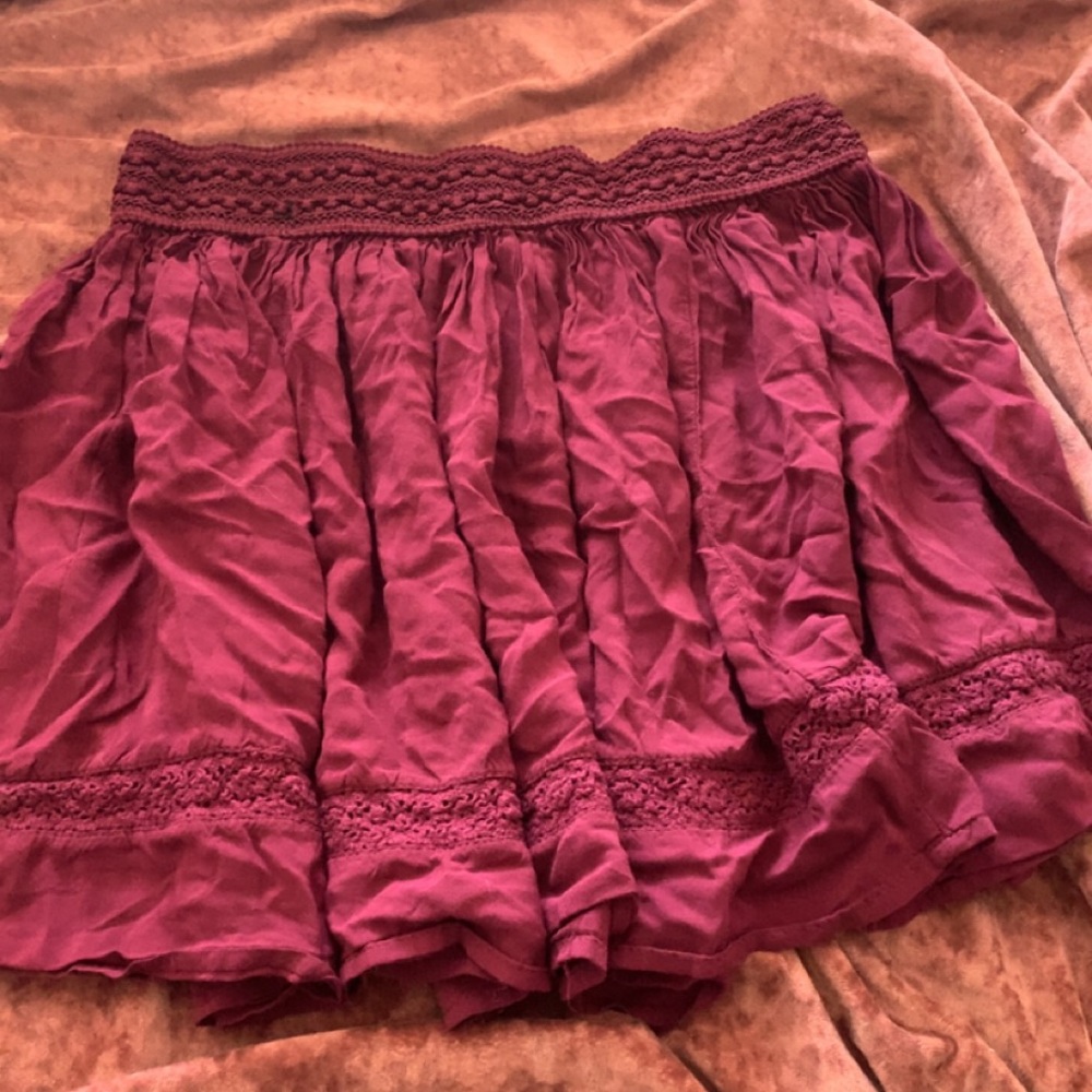 Maroon Aeropostale Skater Skirt